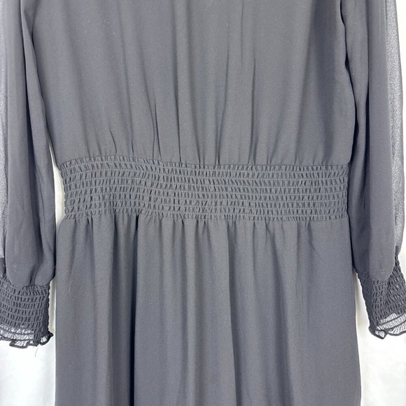 MICHAEL Michael Kors‎ Dress Women's Large Black Ruffled Faux Wrap Mini - Picture 3 of 16